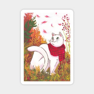 Autumn cat Magnet