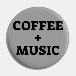 Coffee and Music Lover Pin