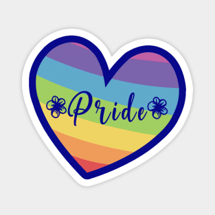 Rainbow Pride Heart Magnet