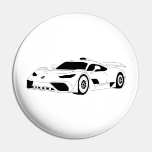 AMG-One Black Outline Pin