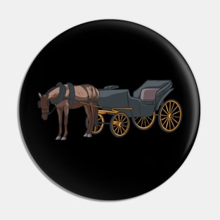 Horse Drawn Carriage Coach Pin