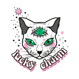 Lucky Charm White Cat T-Shirt