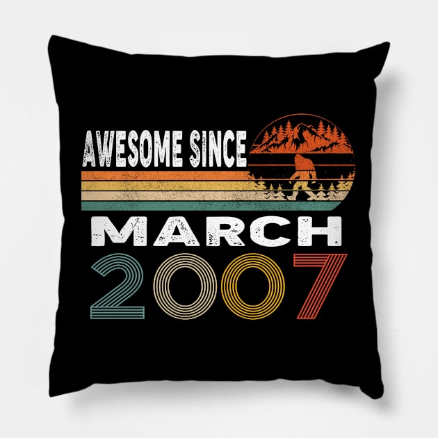 Awesome Since March 2007 Pillow by ThanhNga