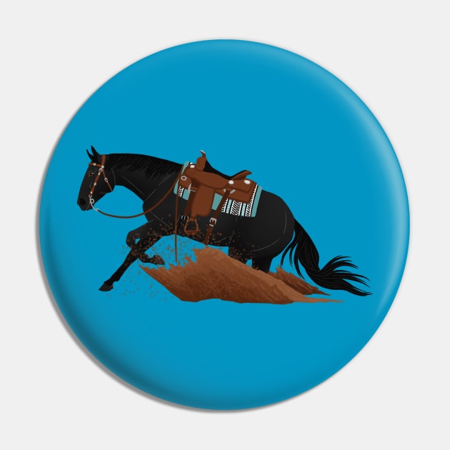 Black Reining Horse - Equine Rampaige Pin by Equine Rampaige