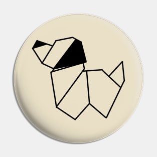 Origami Dog Pin