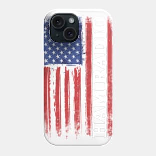 Amateur Radio Day Gift, USA Flag Ham Radio Phone Case