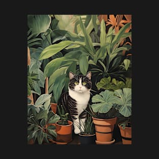 Purrfect Harmony: Cats and Plants T-Shirt