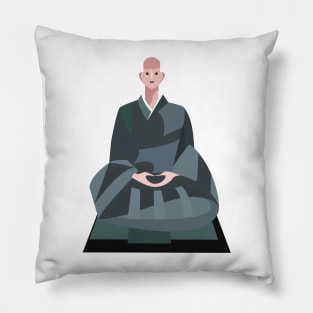 Old Monk Graphic Design Pillow