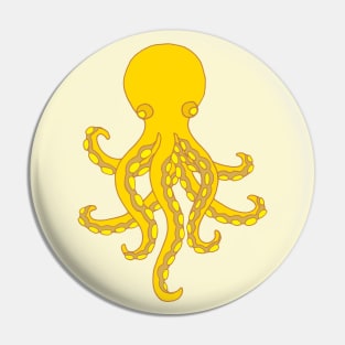 OCTOPUS GARDEN Yellow Undersea Ocean Creature Tentacles - UnBlink Studio by Jackie Tahara Pin