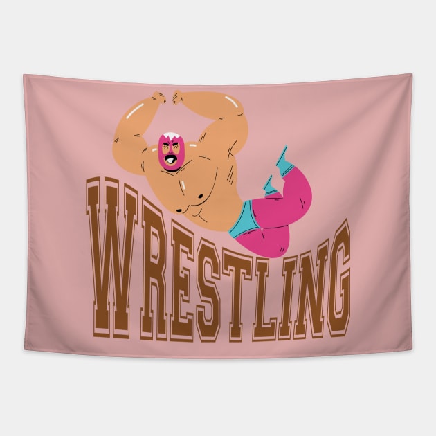 Wrestling Tapestry by tubakubrashop