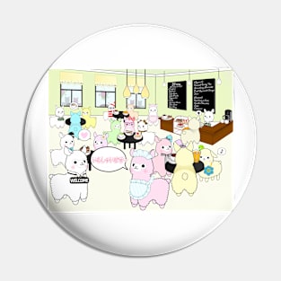 Alpaca Cafe Pin