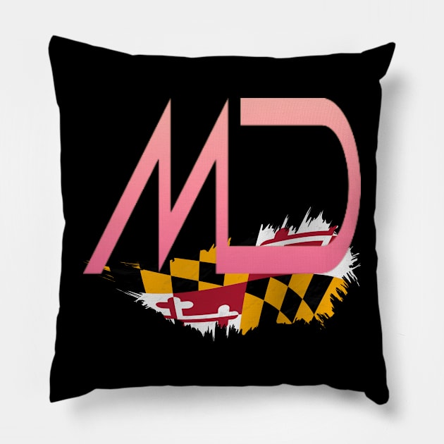 MD STATE FLAG DESIGN Pillow by The C.O.B. Store