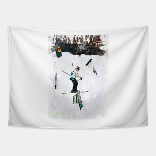 Skiing Freestyle Abstract. For ski lovers. Tapestry