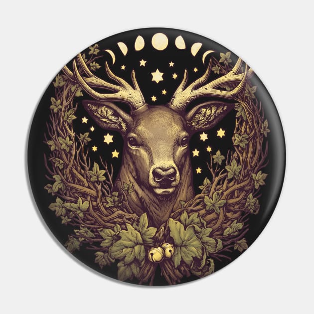 CERNUNNOS STAG Pin by Medusa Dollmaker