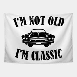 Vintage Men's I'm Not Old i'm Classic Car T-shirt Crusher Tee Tapestry