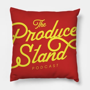 The Produce Stand Podcast secondary logo yello Pillow