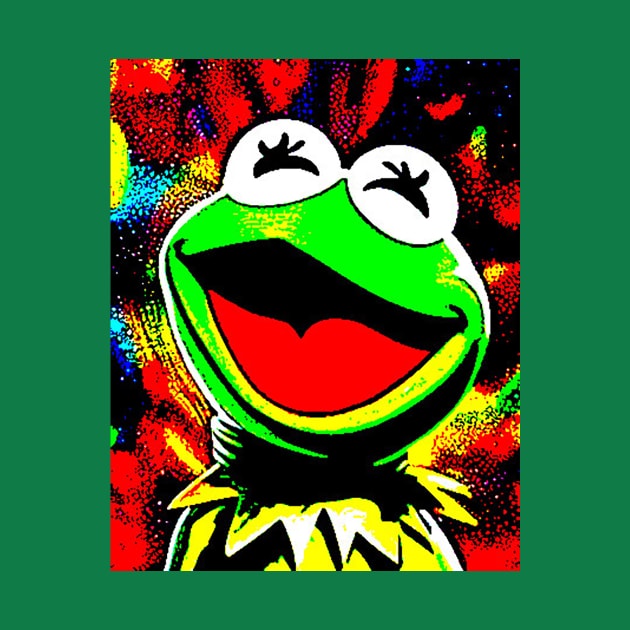 Kermit the Frog Psychedelic by W And F Kreations