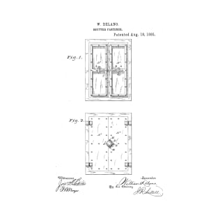 Shutter fastener Vintage Patent Hand Drawing T-Shirt