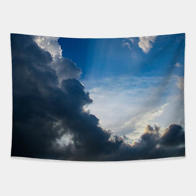 Pretty Blue Sky Tapestry by PandLCreations