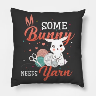 Bunny Need Yarn Pillow