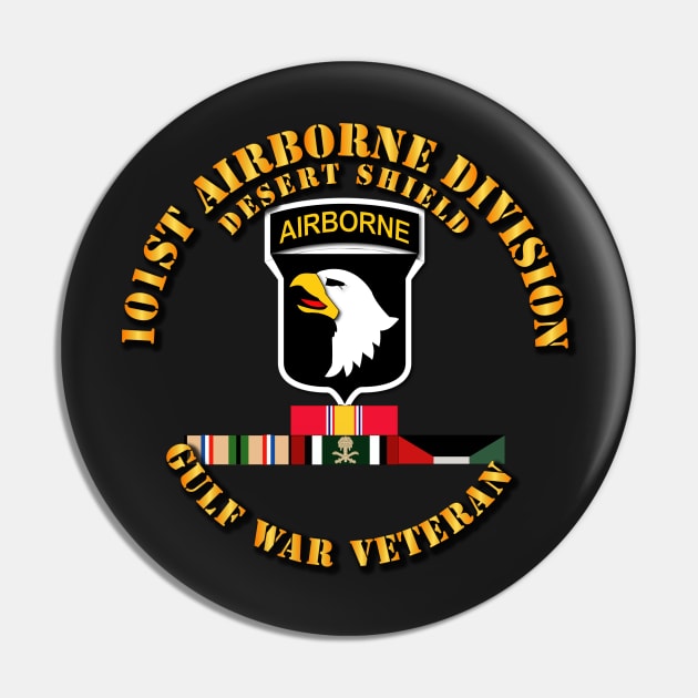 101st Airborne Division - Desert Shield w Svc Pin by twix123844