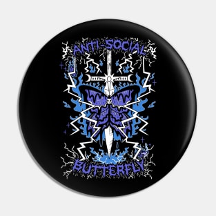 Anti-Social Butterfly (purple) Pin