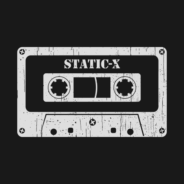 Static X - Vintage Cassette White by FeelgoodShirt