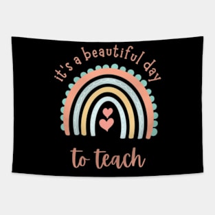 Groovy Its Beautiful Day To Teach Teacher Teacher Day Tapestry