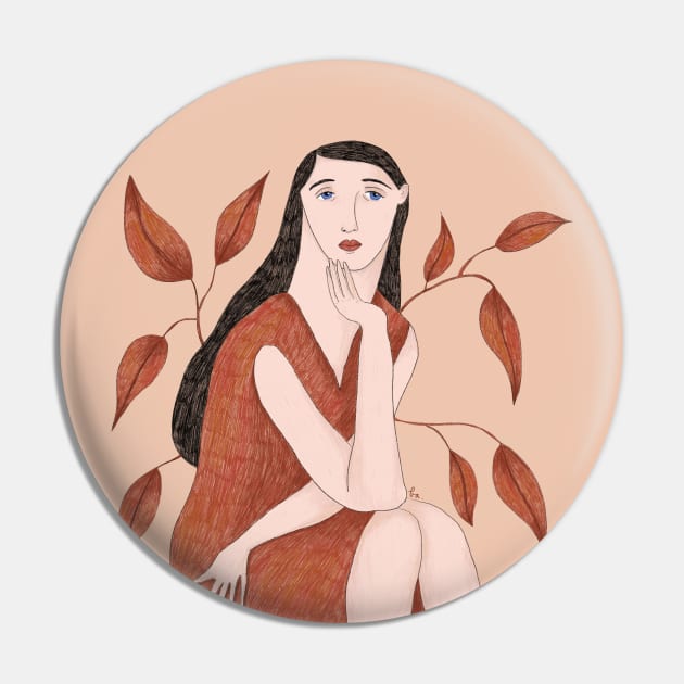 Autumn Girl Pin by burcuandthethings