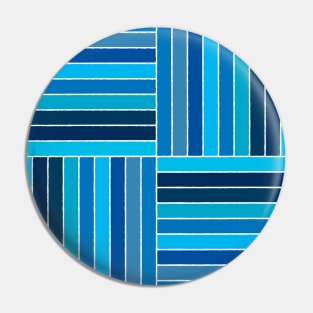Four Blocks of Nine Stripes of Blue Pin
