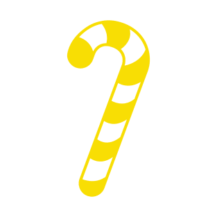 LARGE YELLOW AND WHITE CANDY CANE - CUTE CHRISTMAS DESIGN T-Shirt