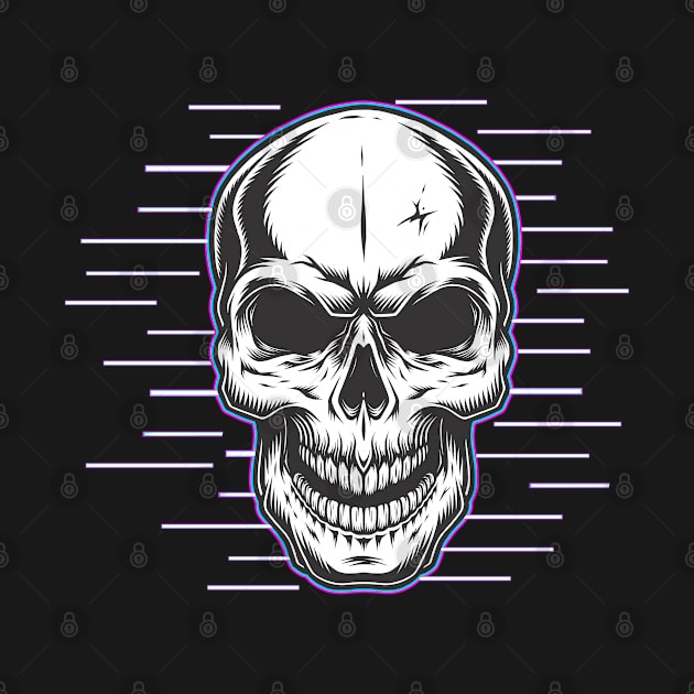 Glitch Skull by Indiecate