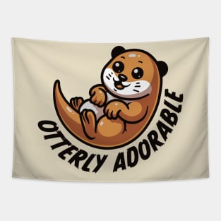 Cute Kawaii Otter Otterly Adorable Tapestry