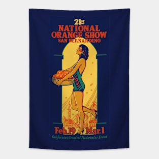 21st National Orange Show Vintage Poster 1931 Tapestry