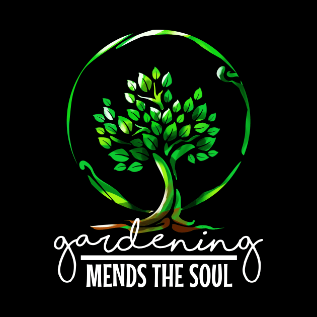 Gardening mends the soul Garden gift by Dr_Squirrel