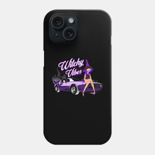 Witchy Vibes Car Racecar Witch Fast Racing Phone Case