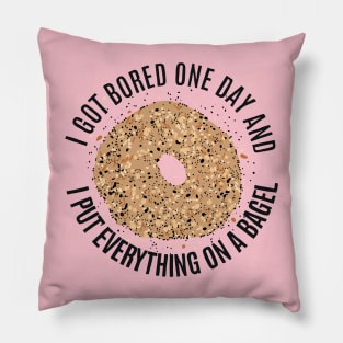 Everything on a Bagel Pillow