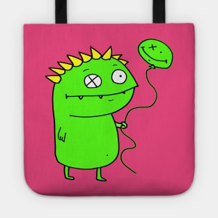 Monster Holding a Balloon Tote