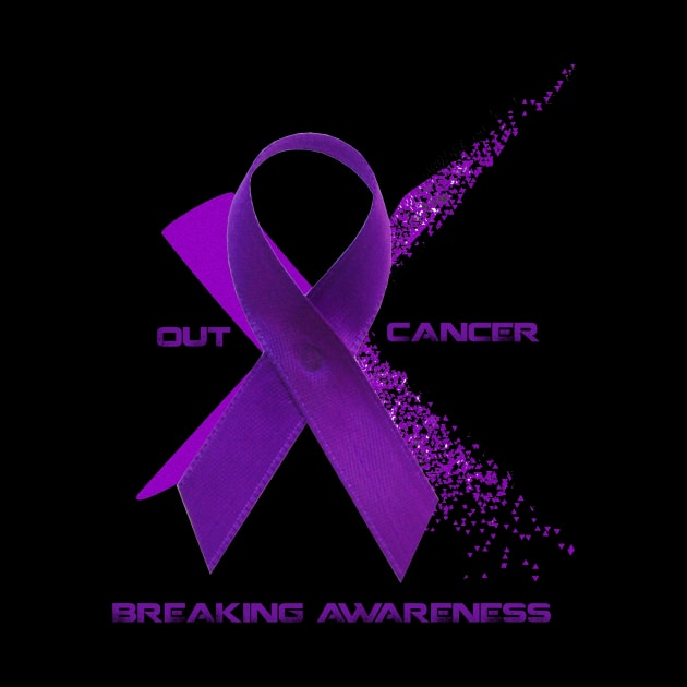 Breaking Awareness/X Out Cancer (Purple Ribbon) by X the Boundaries