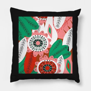 Floral evergreen decor Pillow