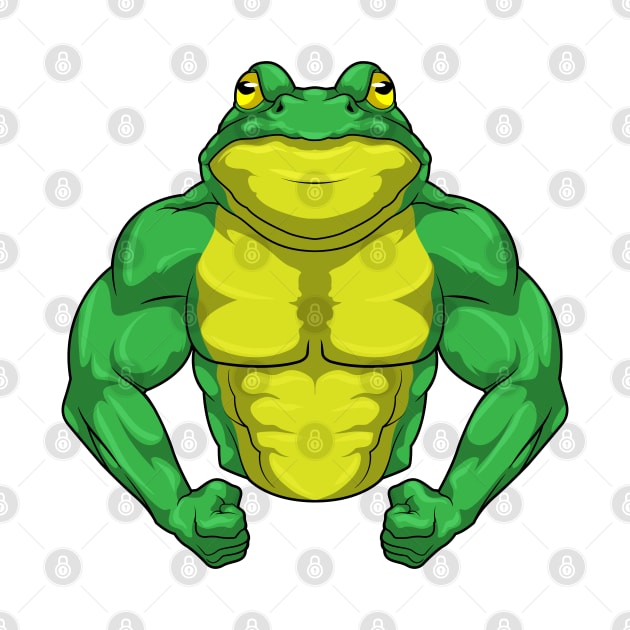 Toad as Bodybuilder with big Muscles by Markus Schnabel