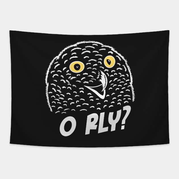 O RLY owl meme Tapestry by MorvernDesigns