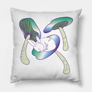 Gay bunny mushroom Pillow