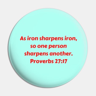 Bible Verse Proverbs 27:17 Pin