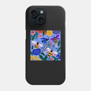 Bees in the garden Phone Case