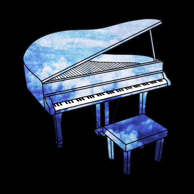 Clouds Piano by Kelly Louise Art