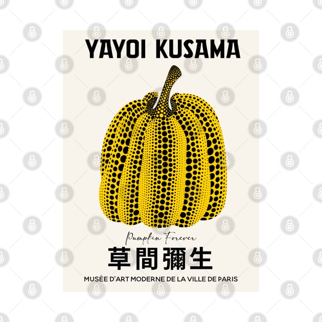 Yayoi Kusama Pumpkin Exhibition Poster by VanillaArt