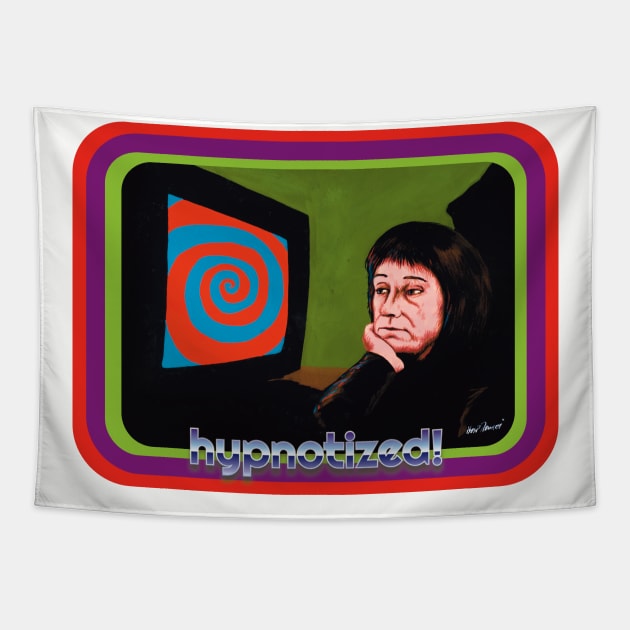 Hypnotizing television Tapestry by Ibere Romani