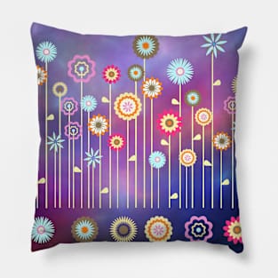 Summer meadow floral patten Pillow