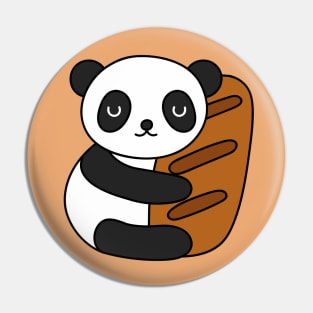 Panda Holding A Loaf Of Bread Pin